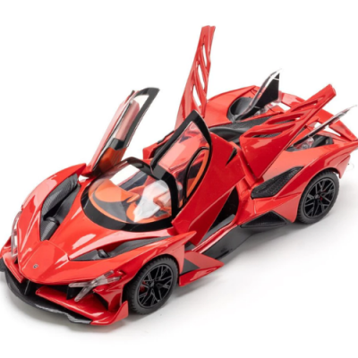 Model 1:24 Red Apollo Project EVO Alloy Car Model Pullback Car Sound Light Simulation Luxury Collection